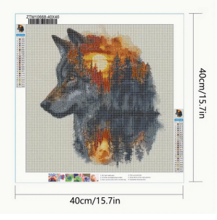 Preview: Diamond Painting Wolf